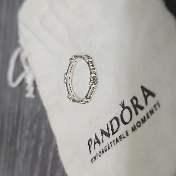 Radiant Sparkling Hearts Ring Pandora Pandora Radiant Sparkling